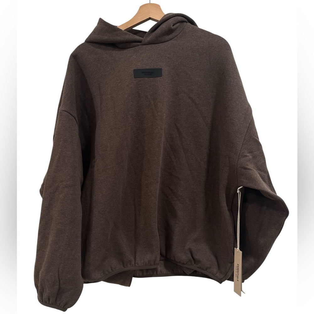Fear Of God Essentials- Brown Elasticized Hoodie
